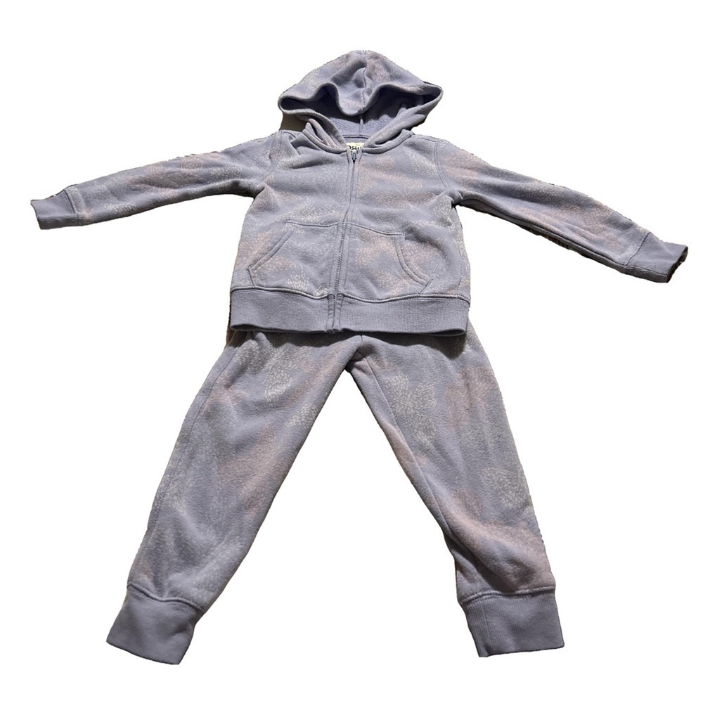 Oshkosh Bgosh 2 Piece Purple Butterfly Hoodie and Sweatpants Size 2T
